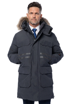 Зимняя пуховая куртка-парка Brodeks KW233, т.серый - фото 103393