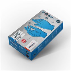 Перчатки ЭКСПЕРТ (DG-024), нитрил, 0.13 мм, неопудренные, текстурированные, цвет синий - фото 104176