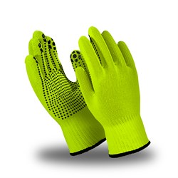 Перчатки АКРИЛОН (MS-181), акрил, SlipGrip, оверлок, цвет салатовый - фото 104197