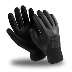Перчатки НИТРОСОФТ (MG-122), нейлон, нитрил 3/4, оверлок, цвет черный - фото 104214
