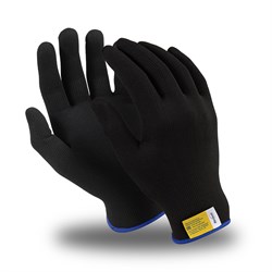 Перчатки МИКРОН БЛЭК (MG-102), нейлон, оверлок, цвет черный - фото 104222