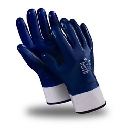 Перчатки MS Нитрил КП (MS-121), джерси, нитрил полный, крага, цвет синий - фото 104229