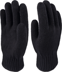 Перчатки трикотажные ДВОЙНЫЕ черный - фото 104272