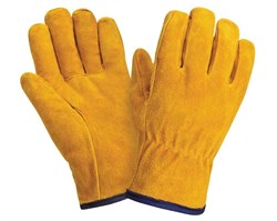 Перчатки ДРАЙВЕР СМ, (0128), спилок, искуственный мех - фото 104337