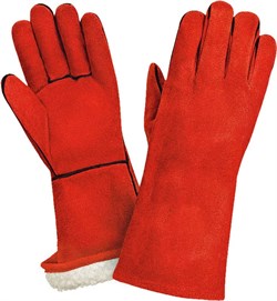 Краги МЕТАЛЛУРГ М, (Т7-11-ru), спилок, 5-ти палые, акриловый (синтетический) мех - фото 104358