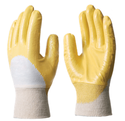 Перчатки НИТРИЛ ЛАЙТ, (Р6205/Р5005) с нитриловым покрытием, интерлок, частичный облив, резинка - фото 104360