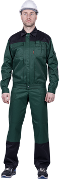 Костюм ТЕХНИК летний, т/зеленый-черный (Куртка+полукомбинезон) - фото 104588