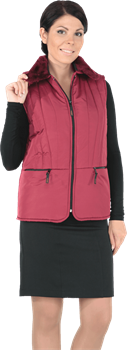 Жилет ВИШНЯ утепленный, бордовый, женский - фото 104609