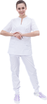 Блуза ВЕНЕТО, белая - фото 104737