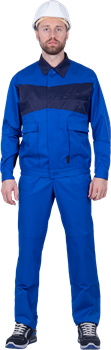 Костюм СПЕЦИАЛИСТ-1 летний, василек-т/синий (Куртка+брюки) - фото 105086