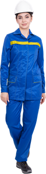Костюм ПРЕМЬЕРА ЛЮКС летний, василек, женский (Куртка+брюки) - фото 105128