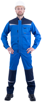 Костюм КМ-10 ЛЮКС летний, василек-т.синий (Куртка+полукомбинезон) - фото 105229