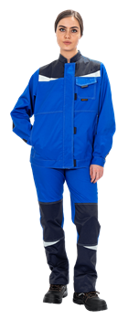 Костюм КМ-10 ЛЮКС летний, василек-синий, женский (Куртка+брюки) - фото 105417
