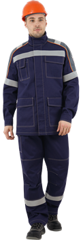 Костюм МЕГАСТАТОЙЛ, т/синий-серый-оранж - фото 105540