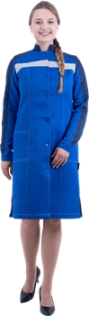 Халат РОУД летний, василек-т.синий, женский - фото 105640