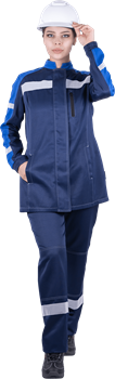 Костюм РОУД летний, синий-василек, женский (Куртка+брюки) - фото 105825