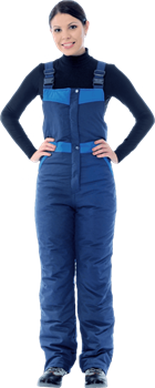 Полукомбинезон ЗИМУШКА зимний, т/синий-василек, женский - фото 106779