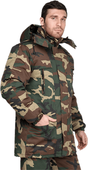 Куртка ТУРИСТ зимняя, КМФ зеленый - фото 106803