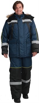 Костюм УРАГАН зимний, т/синий-черный - фото 106805