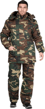 Костюм ТУРИСТ зимний, КМФ зеленый - фото 106818