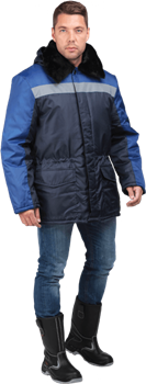 Куртка РЕГИОН зимняя, т/синий-василек - фото 106874