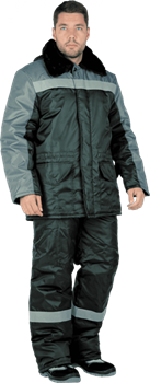 Костюм РЕГИОН зимний, черный-серый - фото 106924