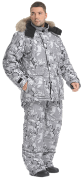 Костюм ХАНТЕР утепленный, волки (серый) - фото 106946