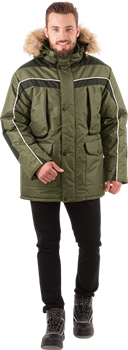 Куртка ДИКСОН зимняя, хаки-черный - фото 106962