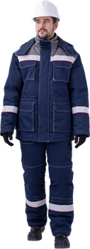 Костюм НАДЫМ зимний, т/синий-серый - фото 106988