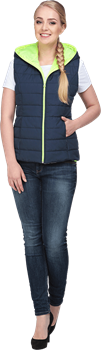 Жилет ФЬЮЖЕН утепленный, т/синий , женский - фото 107000