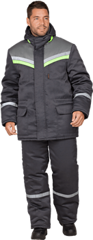 Костюм ВЬЮГА зимний, т/серый - фото 107002