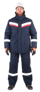 Костюм СИБИРЬ зимний, т/.синий-красный - фото 107118
