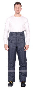 Брюки РОУД зимние, т/серые - фото 107205