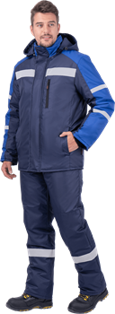 Куртка РОУД зимняя, т/синий-василек - фото 107311