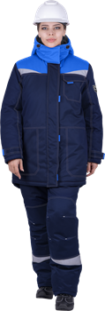 Костюм КМ-10 ЛЮКС зимний 3-4 класс, синий-василек, женский - фото 107370
