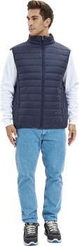 Жилет ДЕМИ стеганый, т/синий - фото 107808
