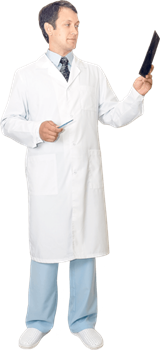 Халат КЛАССИК, белый, мужской - фото 108412