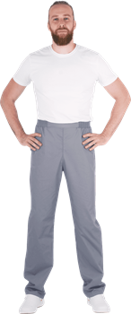 Брюки, серые, мужские - фото 108617