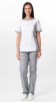 Костюм ГРАЦИЯ, серый-белый - фото 108654