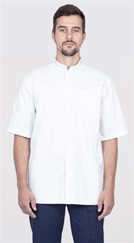 Блуза ЛОРД с коротким рукавом, бело-синяя - фото 108716