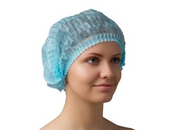 Шапочка ОДНОРАЗОВАЯ шарлотта, голубая, (LAB011) - фото 108732