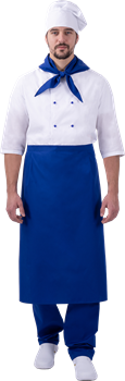 Костюм ШЕФ-ПОВАР, белый-василек - фото 108801