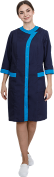 Халат САКУРА, т/синий-голубой - фото 108935