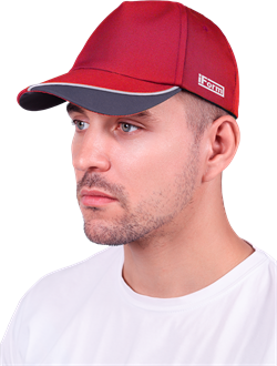 Бейсболка IFORM, красный-серый Импорт - фото 109150