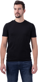 Футболка с лайкрой мужская черная - фото 109185