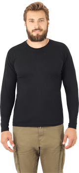 Футболка длинный рукав черная 160 г/м2 - фото 109191