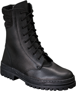 Ботинки СТРАЖНИК высокий берец нат. мех, бортопрошивные хромовые ТЭП - фото 109928