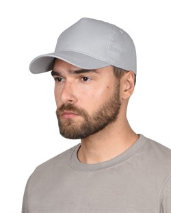 Кепка-бейсболка серая пл.190 гр/м2 (пакет по 25 шт.,в упаковке 200 шт.) - фото 146587