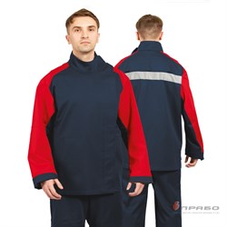 Костюм огнестойкий "Гектор" синий/красный 1 класса защиты (куртка и брюки) - фото 166300