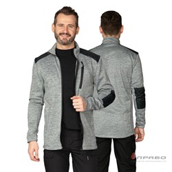 Куртка "Валма" трикотажная серый меланж/черный - фото 169261
